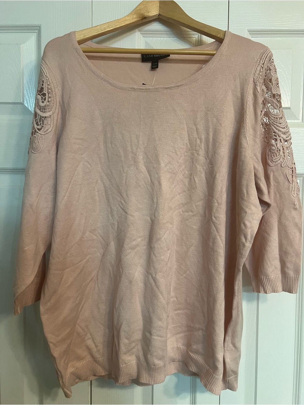 Lane Bryant Lace Peekaboo Sleeve Top
